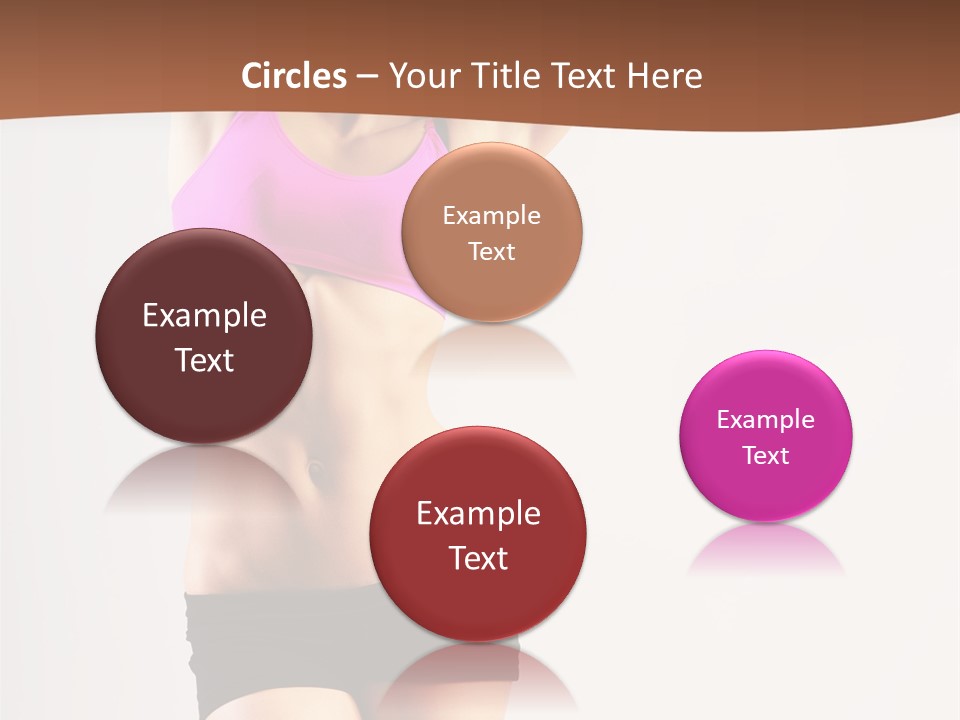 A Woman In A Pink Sports Bra Top And Black Shorts PowerPoint Template