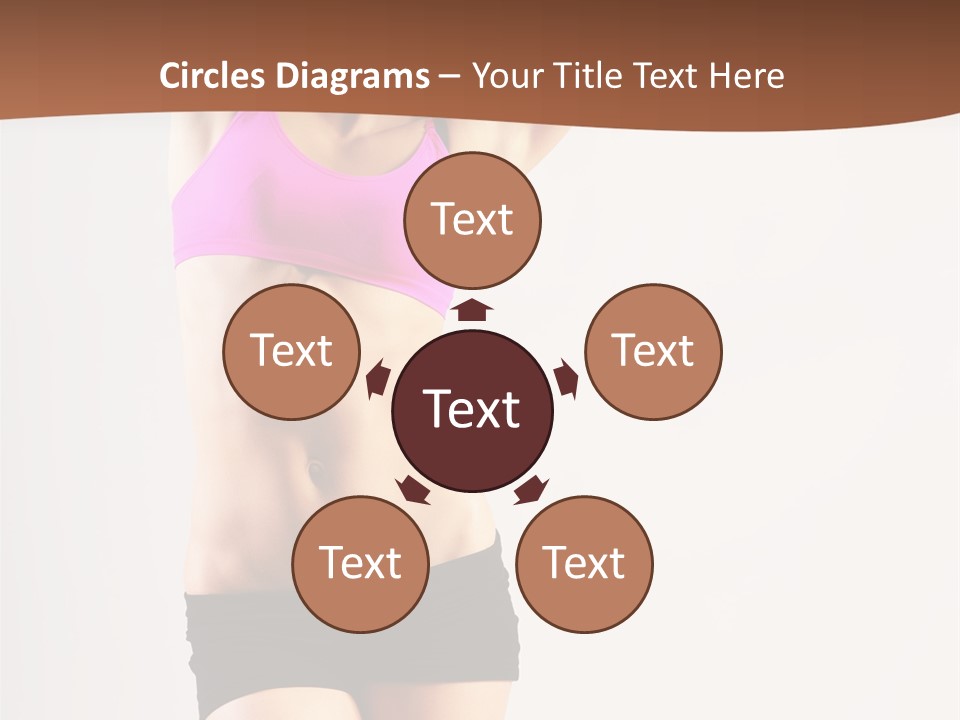 A Woman In A Pink Sports Bra Top And Black Shorts PowerPoint Template
