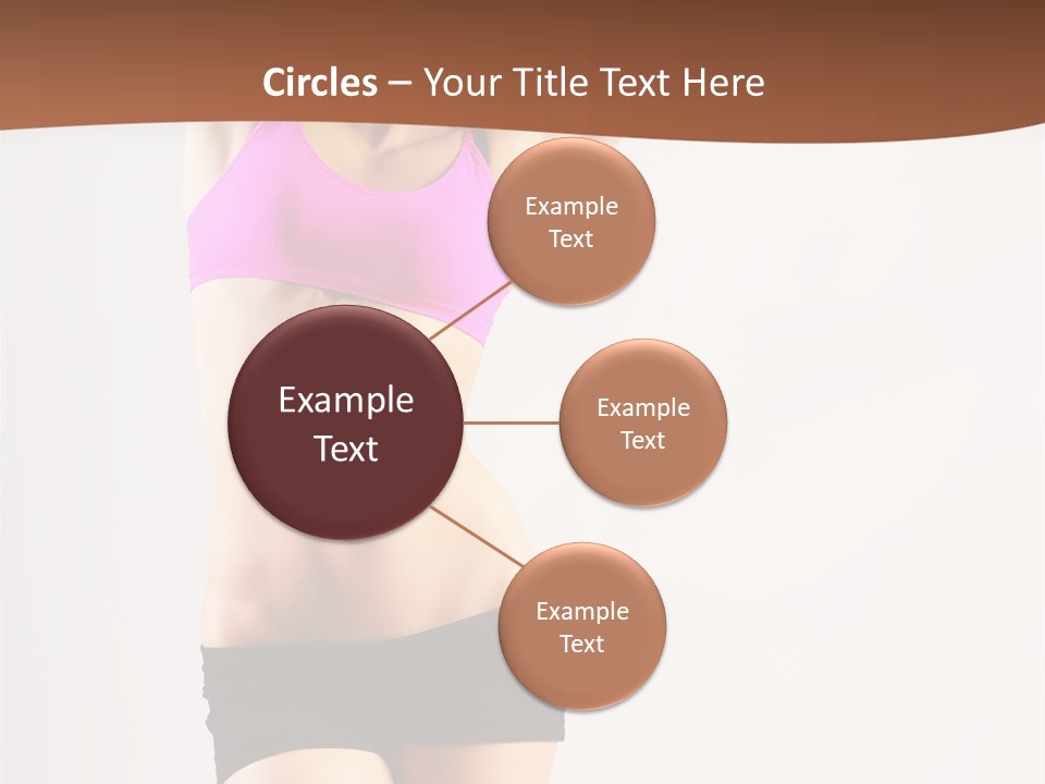 A Woman In A Pink Sports Bra Top And Black Shorts PowerPoint Template