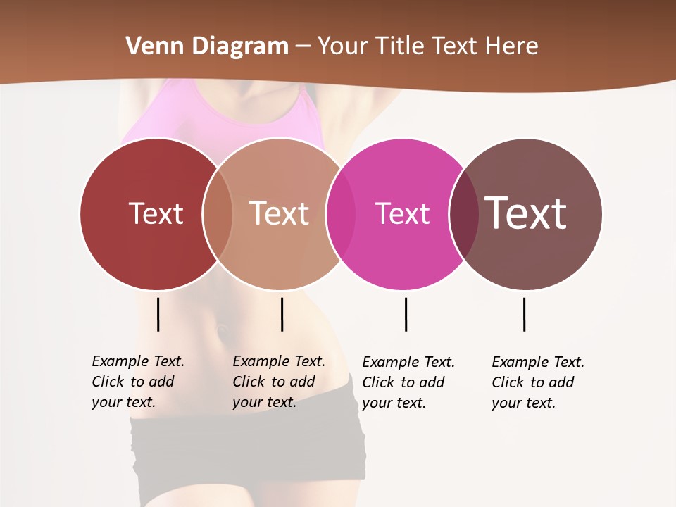 A Woman In A Pink Sports Bra Top And Black Shorts PowerPoint Template