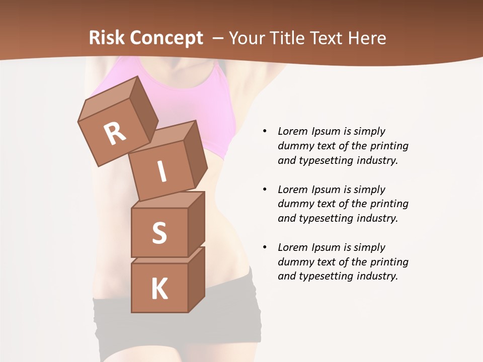 A Woman In A Pink Sports Bra Top And Black Shorts PowerPoint Template