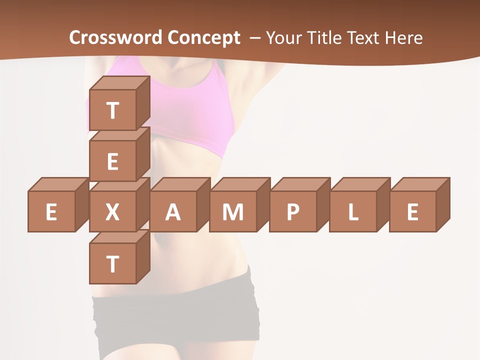 A Woman In A Pink Sports Bra Top And Black Shorts PowerPoint Template