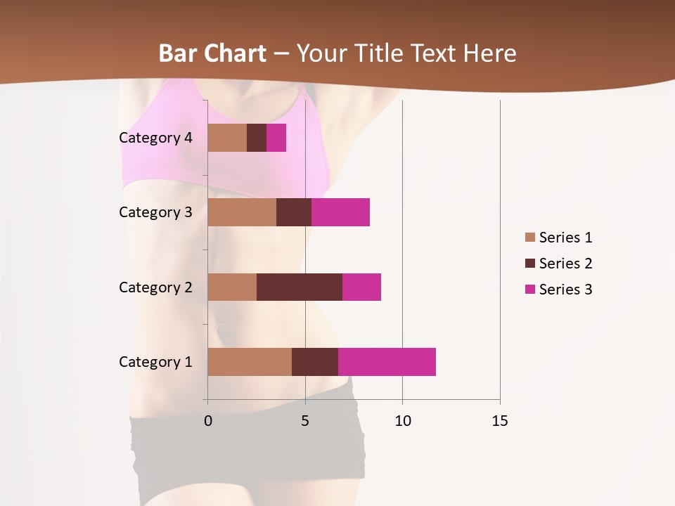 A Woman In A Pink Sports Bra Top And Black Shorts PowerPoint Template