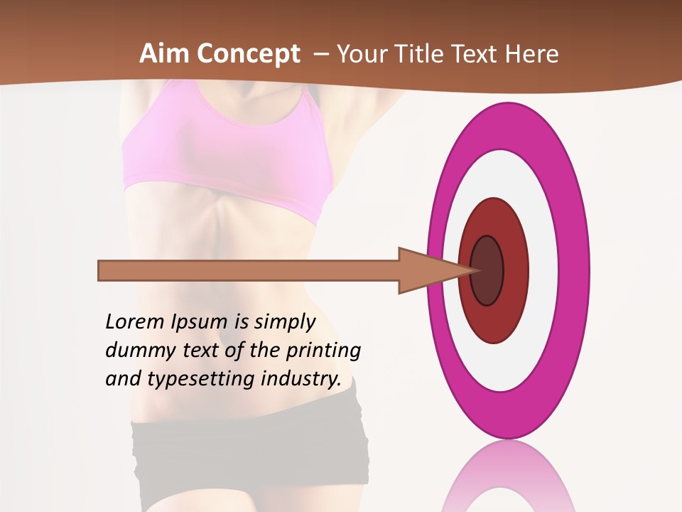A Woman In A Pink Sports Bra Top And Black Shorts PowerPoint Template