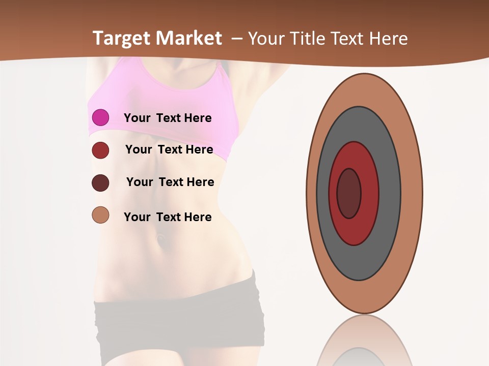 A Woman In A Pink Sports Bra Top And Black Shorts PowerPoint Template