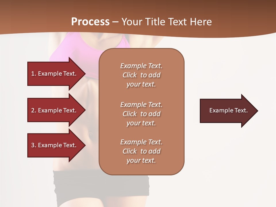 A Woman In A Pink Sports Bra Top And Black Shorts PowerPoint Template