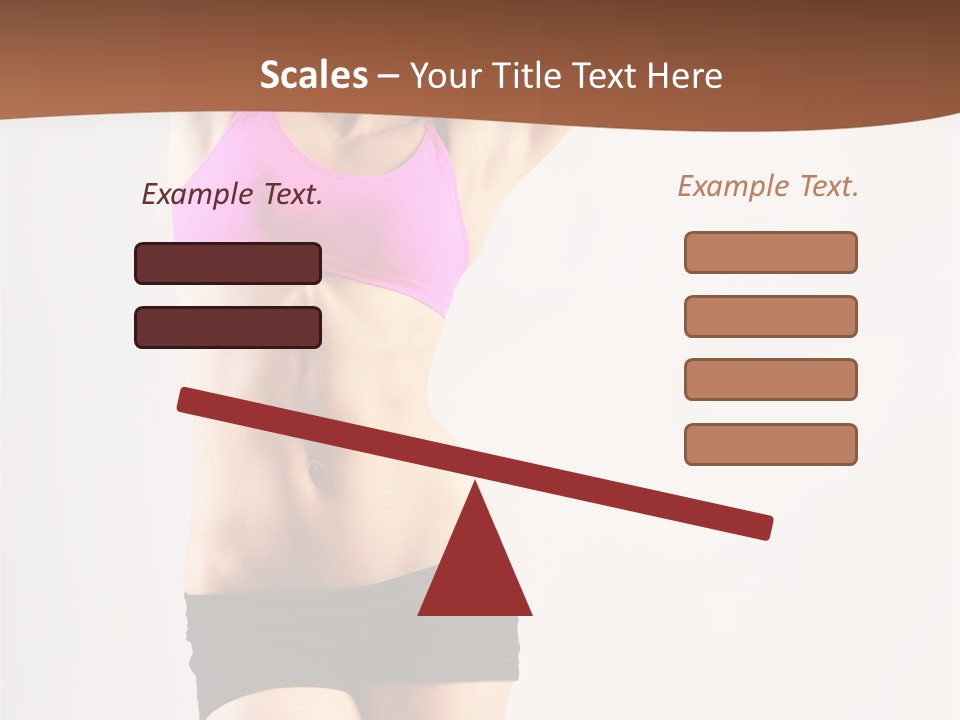 A Woman In A Pink Sports Bra Top And Black Shorts PowerPoint Template