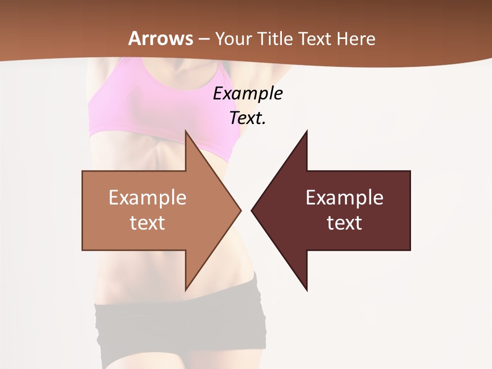 A Woman In A Pink Sports Bra Top And Black Shorts PowerPoint Template