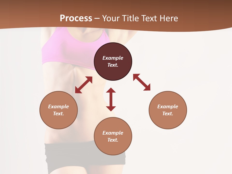 A Woman In A Pink Sports Bra Top And Black Shorts PowerPoint Template
