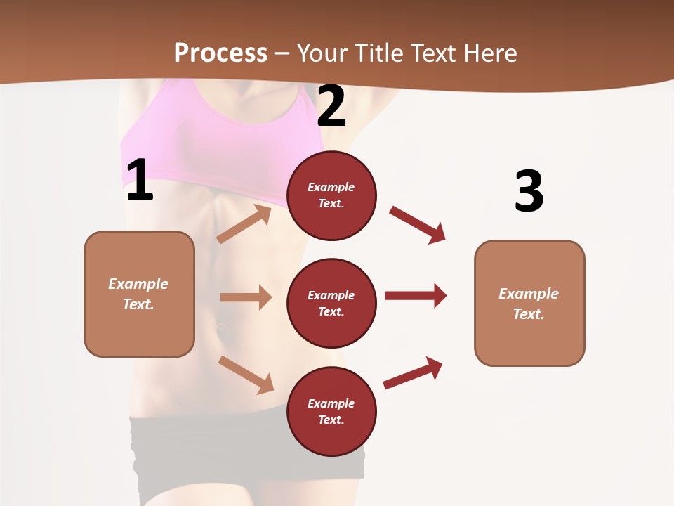 A Woman In A Pink Sports Bra Top And Black Shorts PowerPoint Template