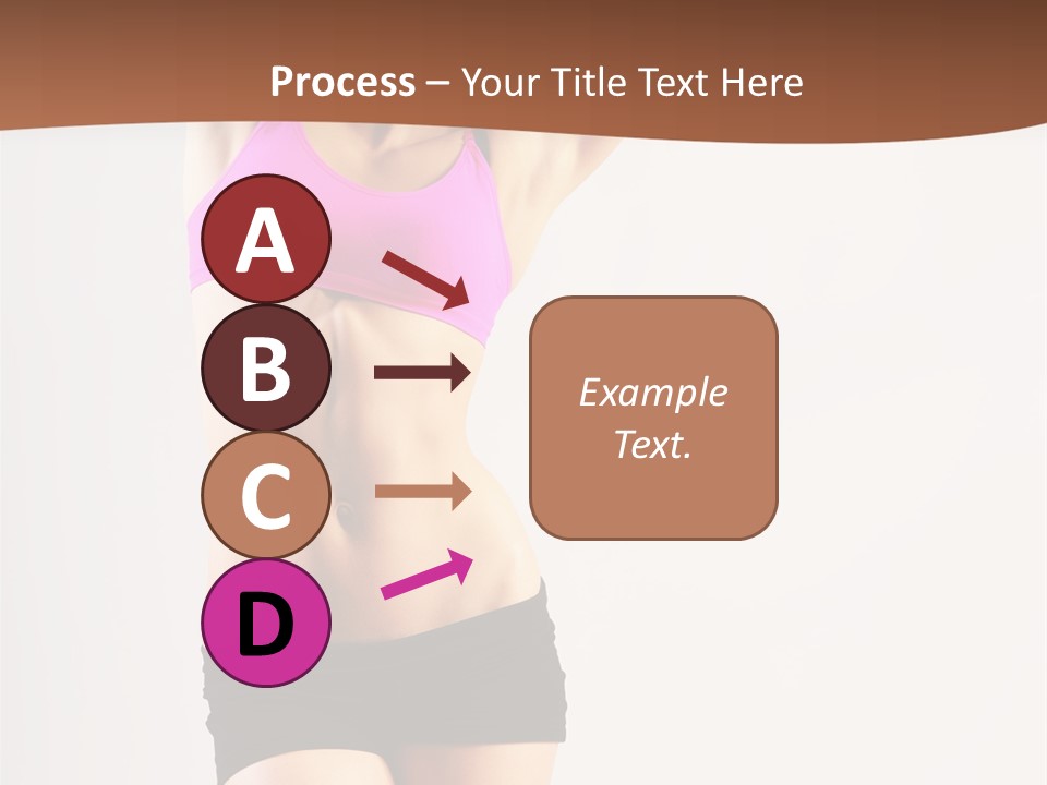 A Woman In A Pink Sports Bra Top And Black Shorts PowerPoint Template