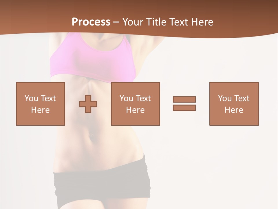 A Woman In A Pink Sports Bra Top And Black Shorts PowerPoint Template