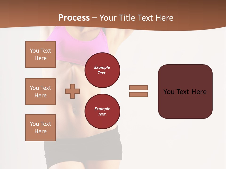 A Woman In A Pink Sports Bra Top And Black Shorts PowerPoint Template