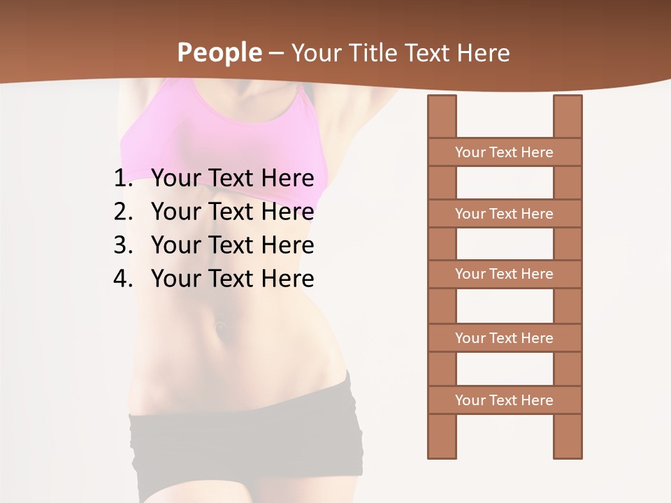 A Woman In A Pink Sports Bra Top And Black Shorts PowerPoint Template
