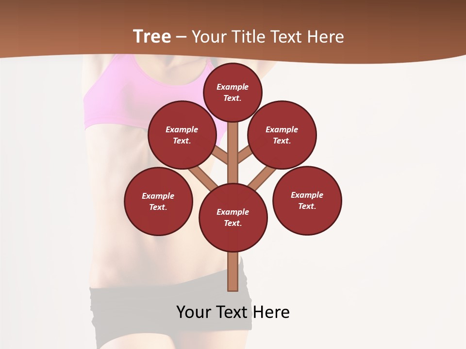 A Woman In A Pink Sports Bra Top And Black Shorts PowerPoint Template