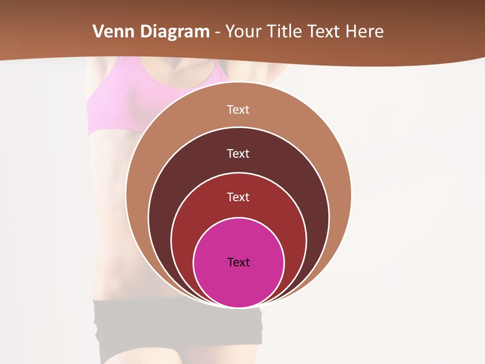 A Woman In A Pink Sports Bra Top And Black Shorts PowerPoint Template