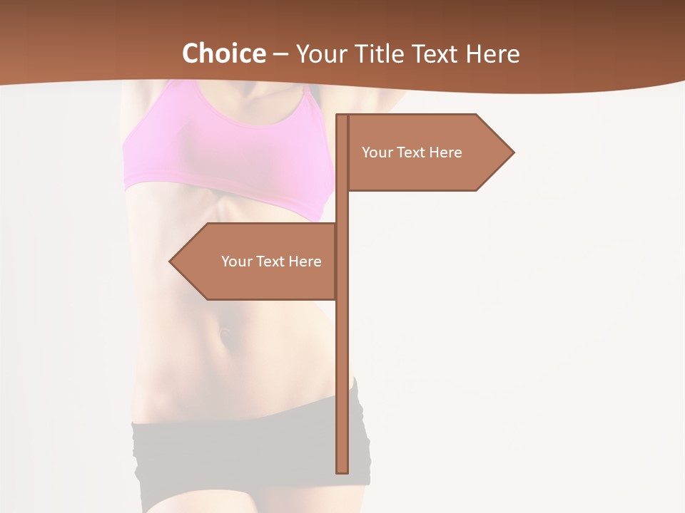 A Woman In A Pink Sports Bra Top And Black Shorts PowerPoint Template