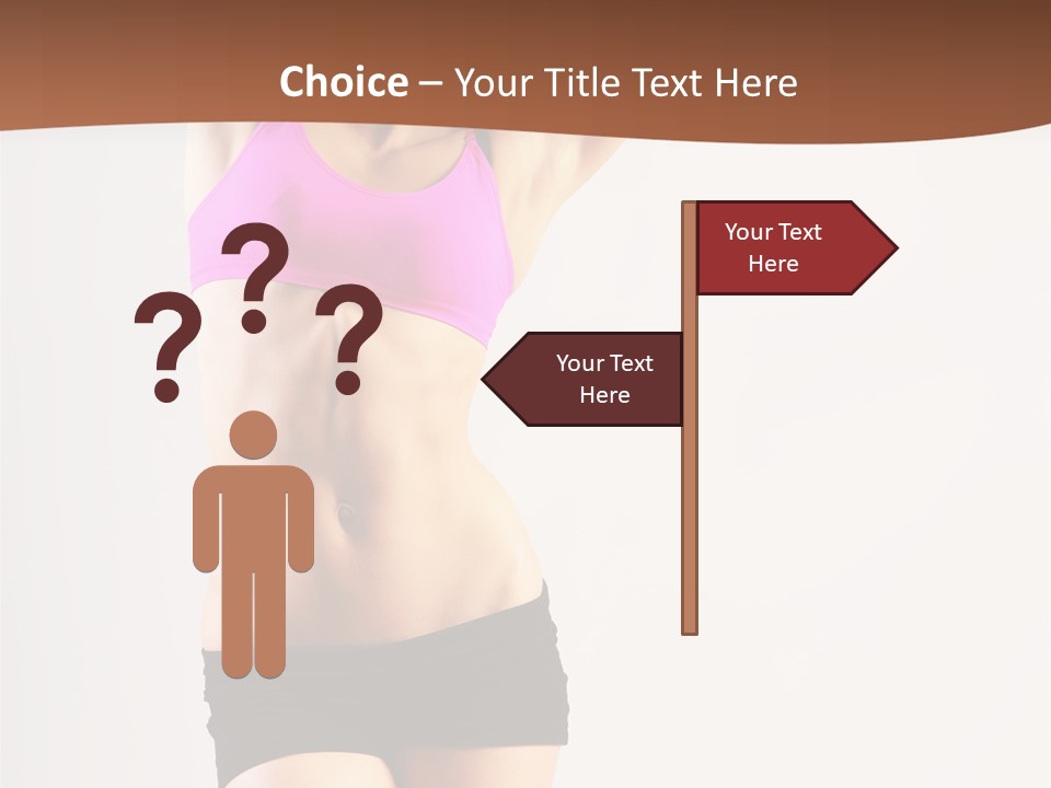 A Woman In A Pink Sports Bra Top And Black Shorts PowerPoint Template