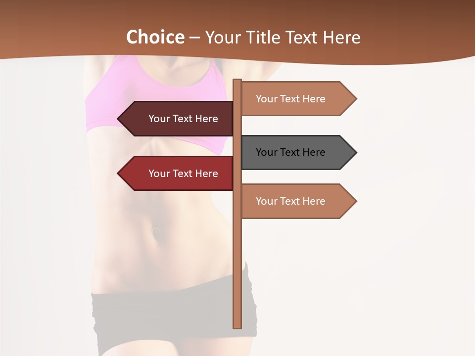 A Woman In A Pink Sports Bra Top And Black Shorts PowerPoint Template