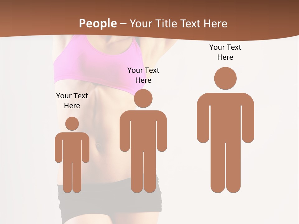 A Woman In A Pink Sports Bra Top And Black Shorts PowerPoint Template