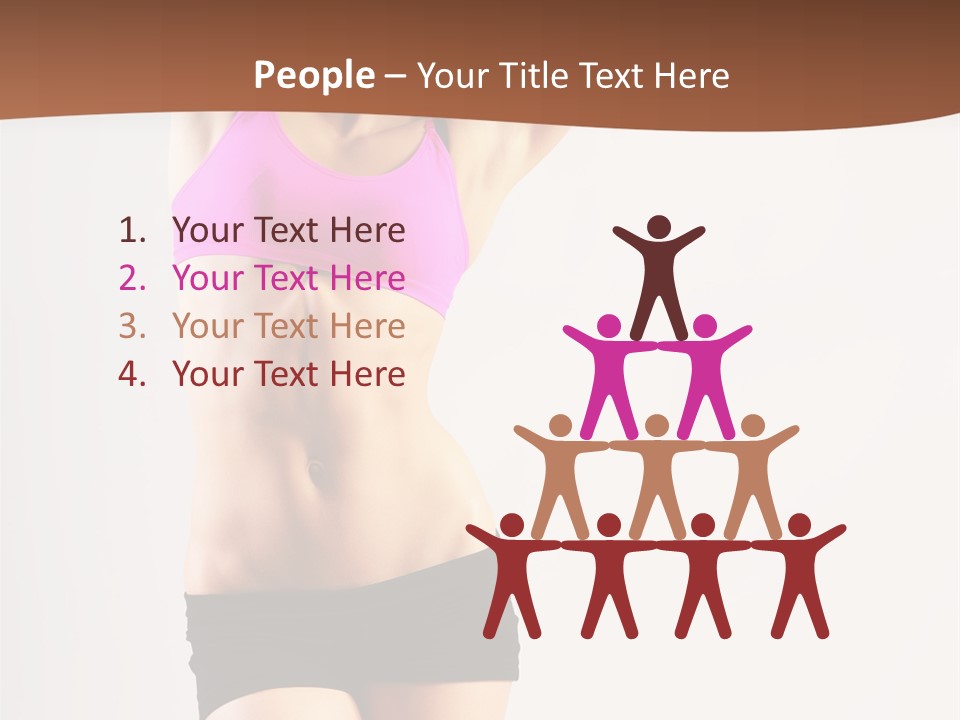 A Woman In A Pink Sports Bra Top And Black Shorts PowerPoint Template