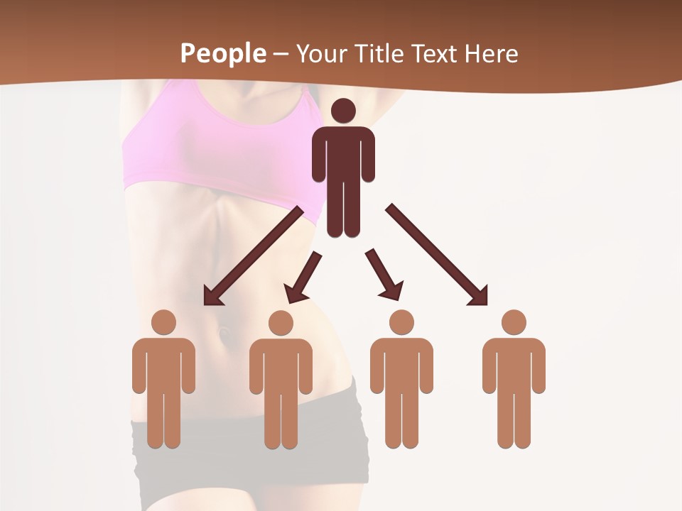 A Woman In A Pink Sports Bra Top And Black Shorts PowerPoint Template