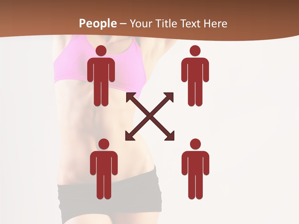 A Woman In A Pink Sports Bra Top And Black Shorts PowerPoint Template