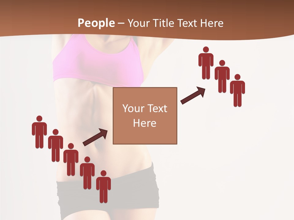 A Woman In A Pink Sports Bra Top And Black Shorts PowerPoint Template