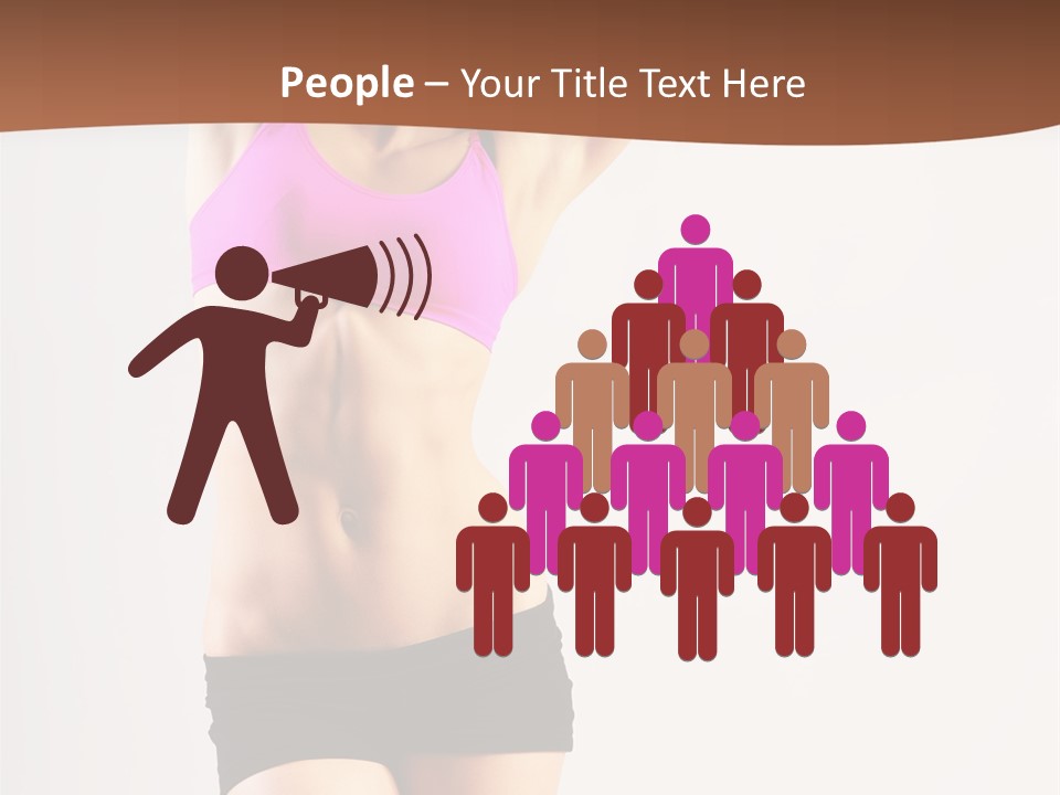 A Woman In A Pink Sports Bra Top And Black Shorts PowerPoint Template