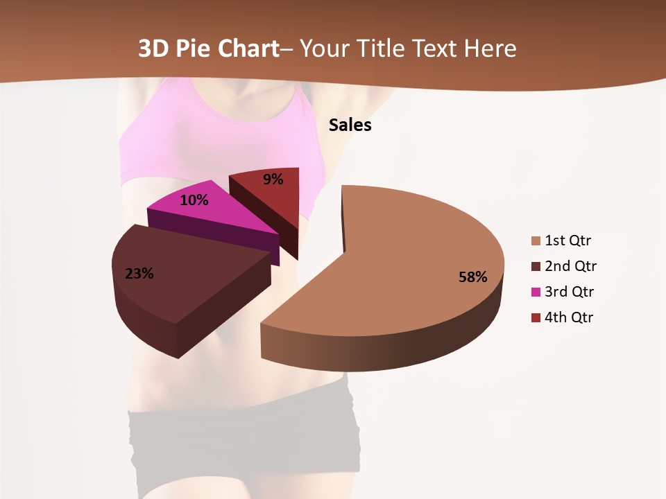 A Woman In A Pink Sports Bra Top And Black Shorts PowerPoint Template