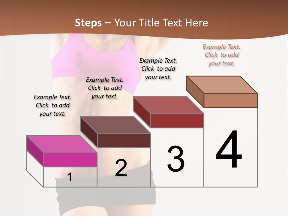 A Woman In A Pink Sports Bra Top And Black Shorts PowerPoint Template
