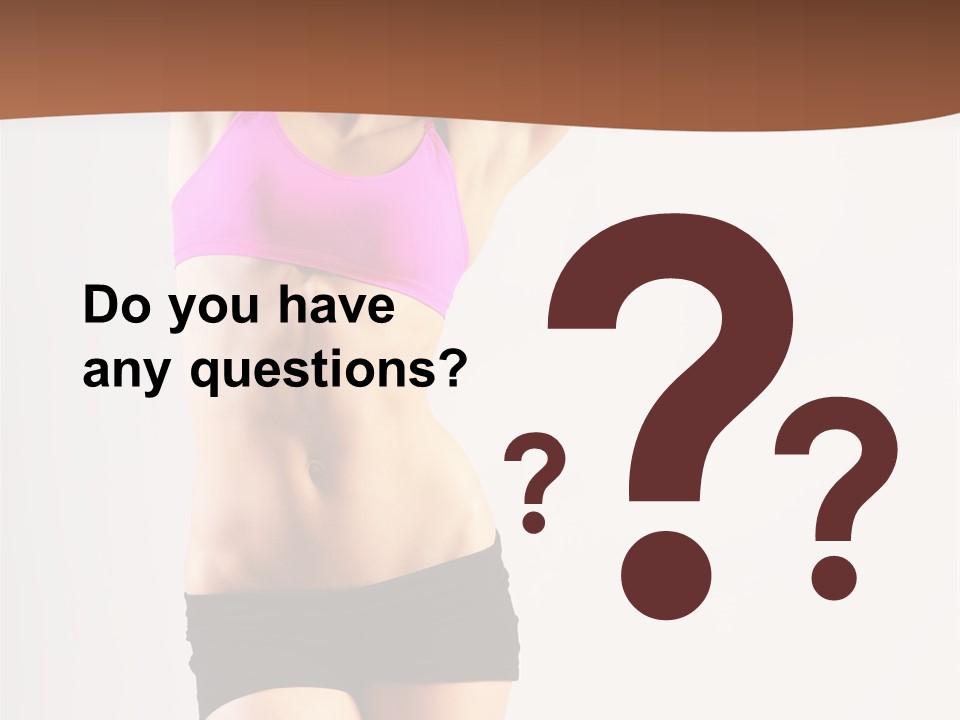 A Woman In A Pink Sports Bra Top And Black Shorts PowerPoint Template