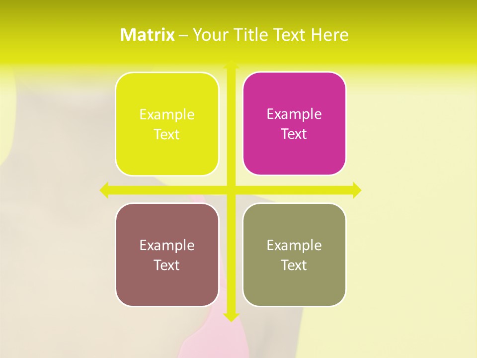 A Woman In A Pink Bikini With Yellow And Pink Paint On Her Face PowerPoint Template