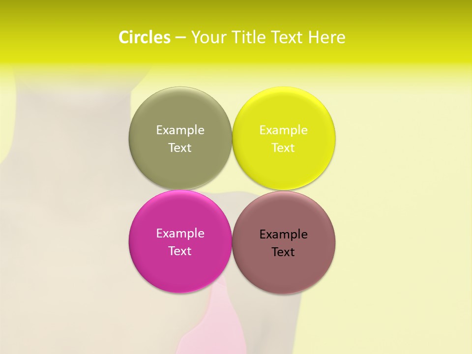 A Woman In A Pink Bikini With Yellow And Pink Paint On Her Face PowerPoint Template