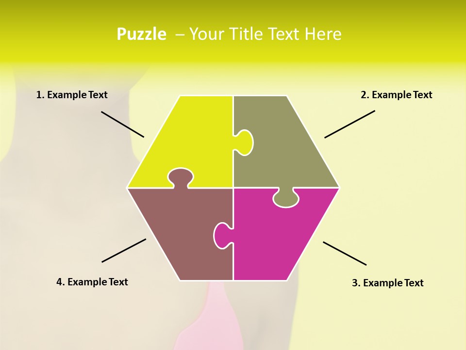 A Woman In A Pink Bikini With Yellow And Pink Paint On Her Face PowerPoint Template