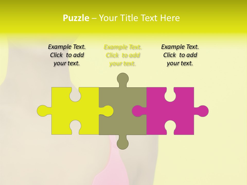 A Woman In A Pink Bikini With Yellow And Pink Paint On Her Face PowerPoint Template