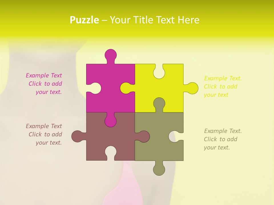 A Woman In A Pink Bikini With Yellow And Pink Paint On Her Face PowerPoint Template