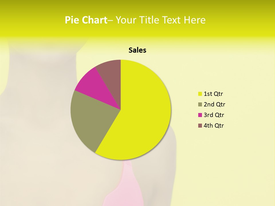 A Woman In A Pink Bikini With Yellow And Pink Paint On Her Face PowerPoint Template