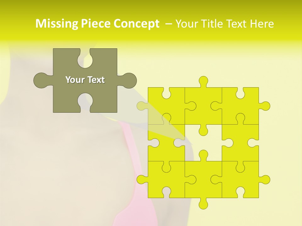 A Woman In A Pink Bikini With Yellow And Pink Paint On Her Face PowerPoint Template