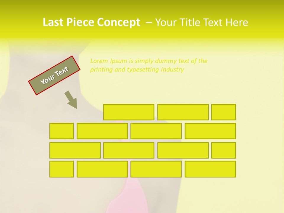 A Woman In A Pink Bikini With Yellow And Pink Paint On Her Face PowerPoint Template