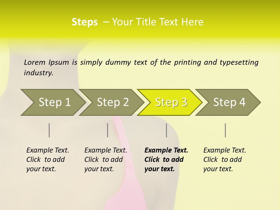 A Woman In A Pink Bikini With Yellow And Pink Paint On Her Face PowerPoint Template