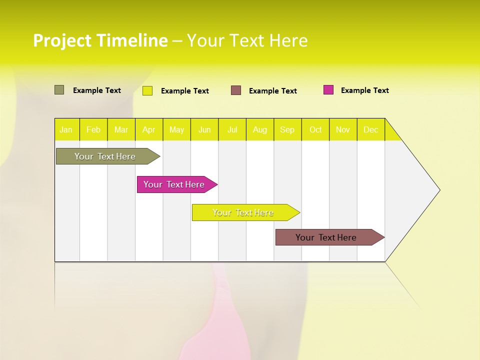 A Woman In A Pink Bikini With Yellow And Pink Paint On Her Face PowerPoint Template