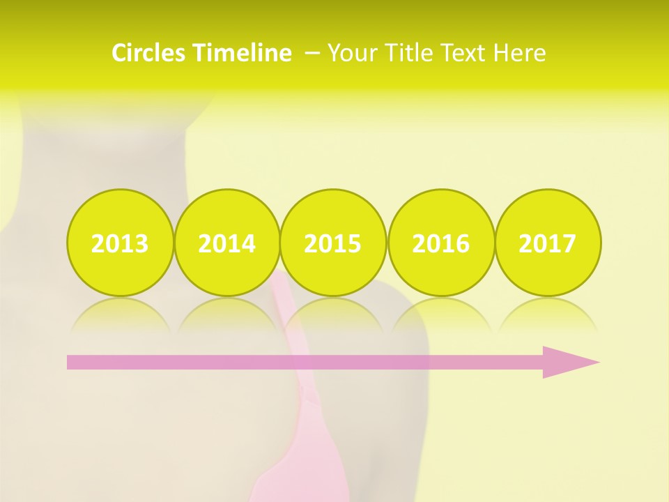 A Woman In A Pink Bikini With Yellow And Pink Paint On Her Face PowerPoint Template