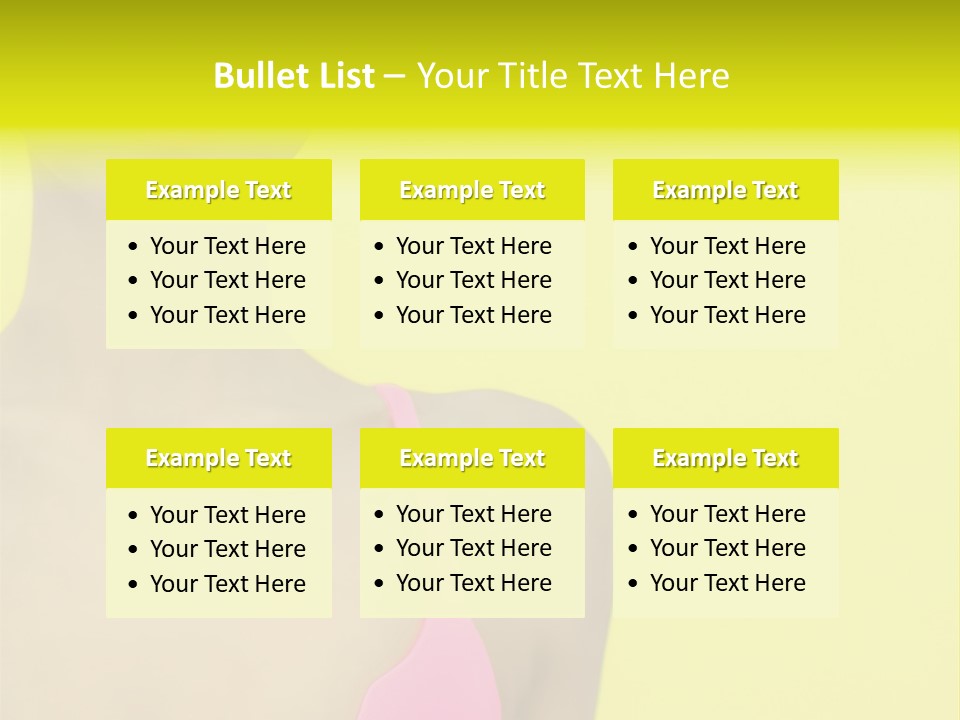 A Woman In A Pink Bikini With Yellow And Pink Paint On Her Face PowerPoint Template