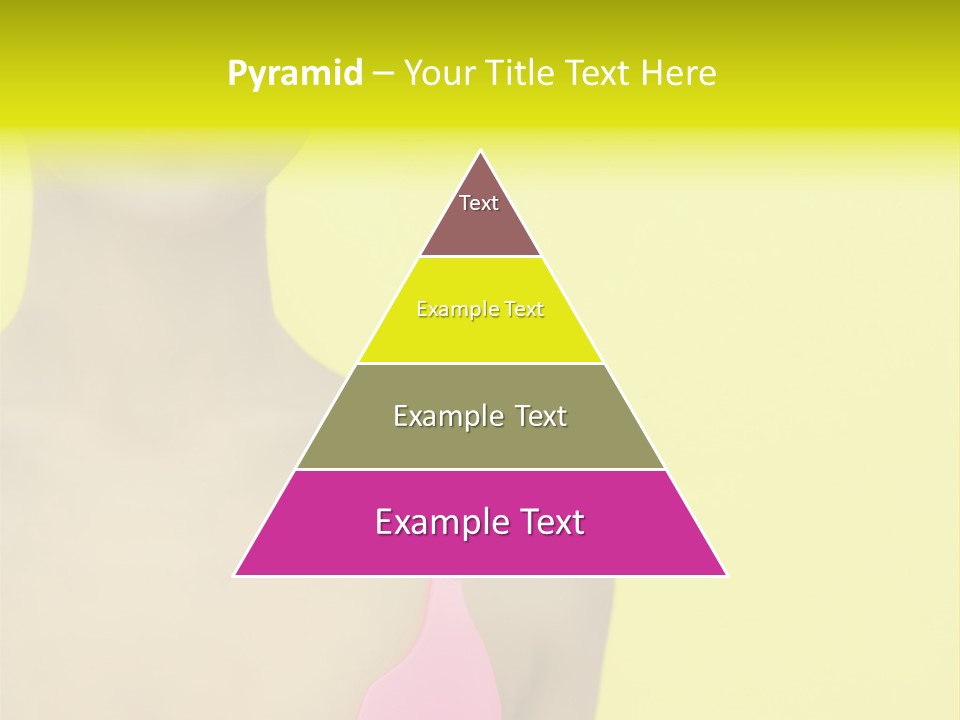 A Woman In A Pink Bikini With Yellow And Pink Paint On Her Face PowerPoint Template