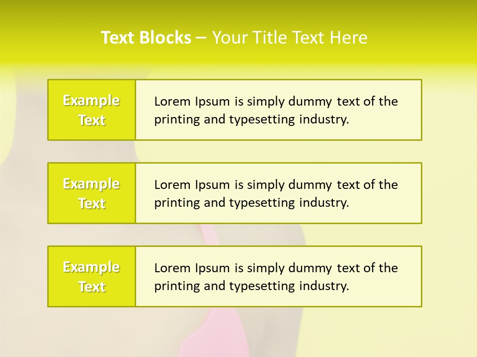 A Woman In A Pink Bikini With Yellow And Pink Paint On Her Face PowerPoint Template