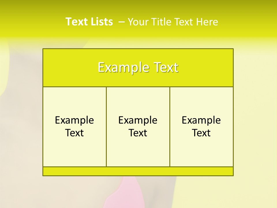 A Woman In A Pink Bikini With Yellow And Pink Paint On Her Face PowerPoint Template