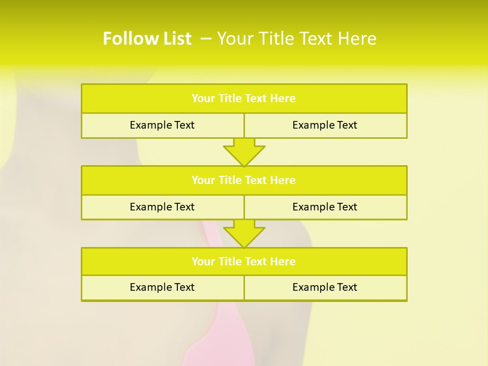 A Woman In A Pink Bikini With Yellow And Pink Paint On Her Face PowerPoint Template