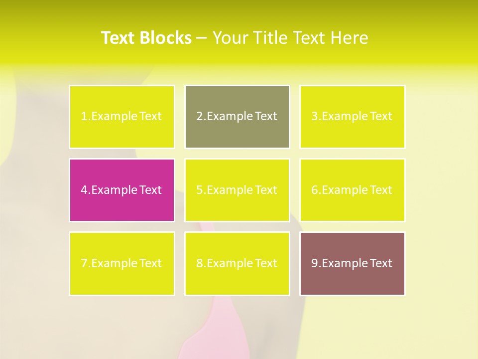 A Woman In A Pink Bikini With Yellow And Pink Paint On Her Face PowerPoint Template