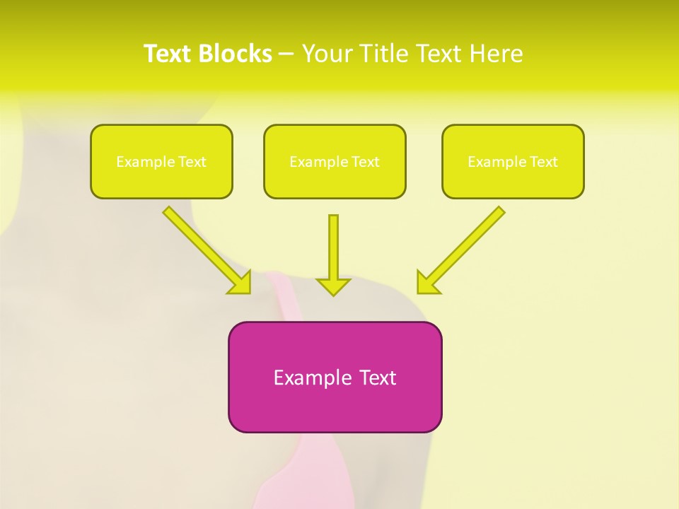 A Woman In A Pink Bikini With Yellow And Pink Paint On Her Face PowerPoint Template